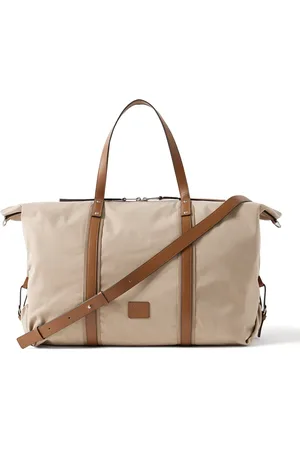 Paul Smith Leather and Webbing-Trimmed Twill Weekend Bag