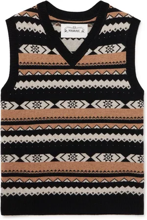 Manaaki Jacquard-Knit Merino Wool and Cashmere-Blend Sweater Vest