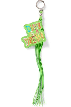 Loewe Dumb as a Dream Fringed Printed Leather and Silver-Tone Bag Charm