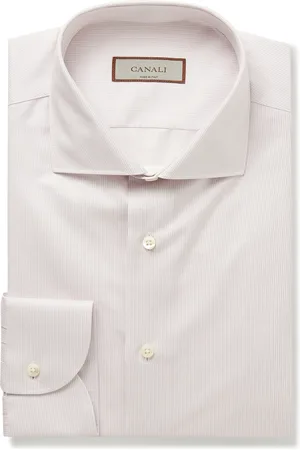 CANALI Slim-Fit Striped Impeccabile Cotton Shirt