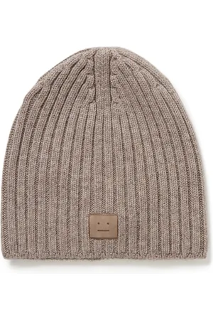 Acne Studios Kubi Logo-Appliquéd Ribbed Wool and Yak-Blend Beanie