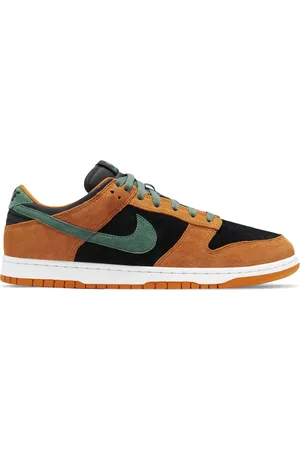 Nike Dunk Low Mesh-Trimmed Suede Sneakers