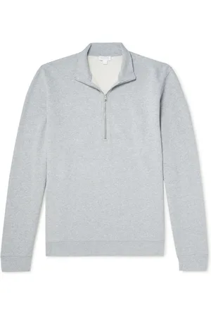 Sunspel Cotton-Jersey Half-Zip Sweatshirt