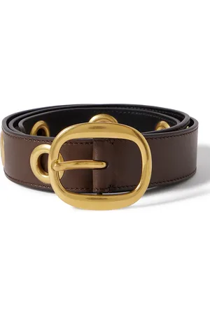 Tom Ford 3cm Eyelet-Embellished Leather Belt