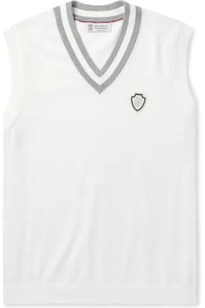 Brunello Cucinelli Striped Cotton Vest
