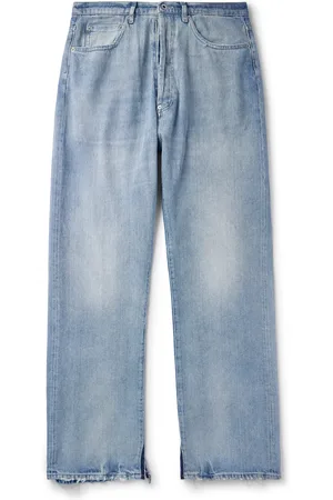 Maison Margiela Wide-Leg Distressed Jeans