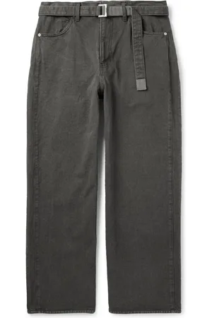 SACAI Wide-Leg Belted Jeans