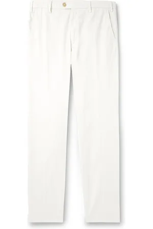 CANALI Slim-Fit Straight-Leg Garment-Dyed Stretch Lyocell and Cotton-Blend Twill Chinos