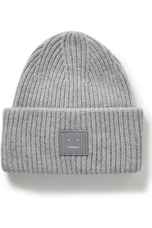 Acne Studios Logo-Appliquéd Ribbed Wool Beanie