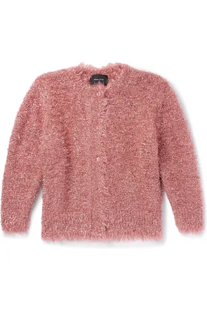Simone Rocha Tinsel Metallic Textured-Knit Cardigan