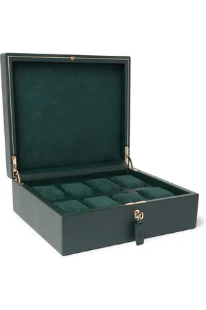 Wolf British Racing 8-Piece Faux Leather Watch Box