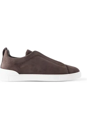 Ermenegildo Zegna Triple Stitch Suede Sneakers