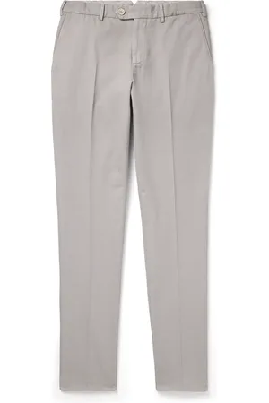 Brunello Cucinelli Slim-Fit Straight-Leg Cotton-Twill Chinos