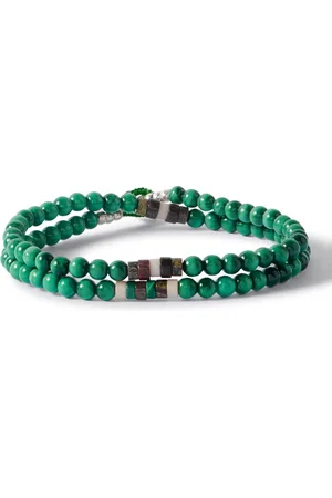 Mikia Sterling silver Multi-Stone Beaded Wrap Bracelet