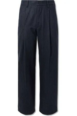 NN.07 Straight-Leg Pleated Pinstriped Recycled Wool-Blend Trousers