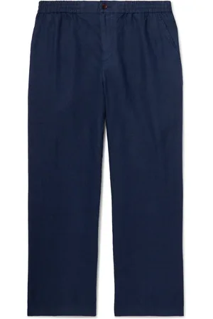 Mr P. Arthur Wide-Leg Linen Drawstring Trousers