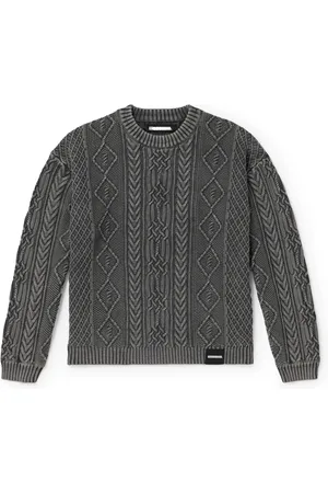 NEIGHBORHOOD Cable-Knit Washed-Cotton Sweater
