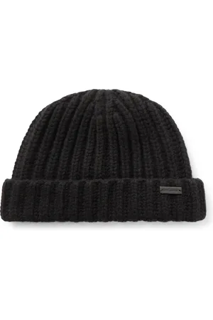 Saint Laurent Logo-Appliquéd Ribbed Cashmere Beanie