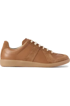 Maison Margiela Replica Leather and Suede Sneakers