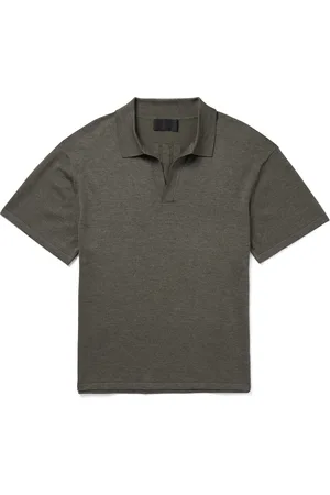 NILI LOTAN Finnley Silk and Cotton-Blend Polo Shirt
