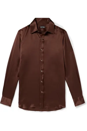 Tom Ford Slim-Fit Silk-Satin Shirt