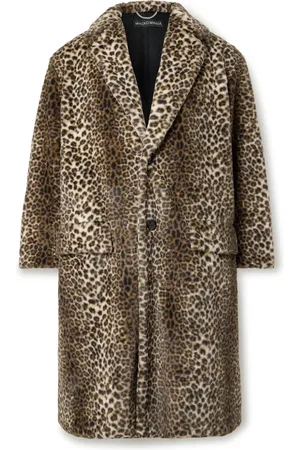 Wacko Maria Leopard-Print Fleece Coat