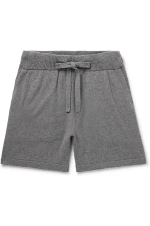 THE ELDER STATESMAN Straight-Leg Cashmere Drawstring Shorts