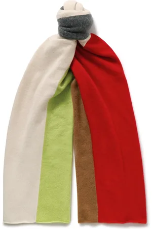 THE ELDER STATESMAN Colour-Block Cashmere Scarf