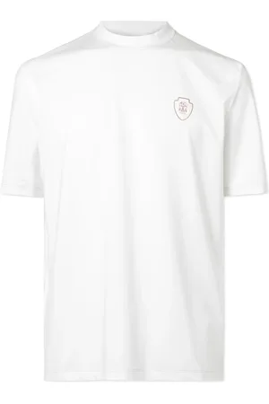Brunello Cucinelli Logo-Print Embroidered Tech-Jersey Tennis T-Shirt