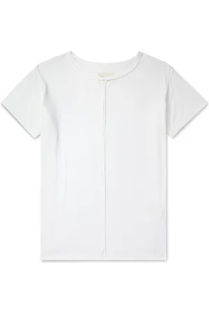 GREG LAUREN Panelled Cotton-Jersey T-Shirt