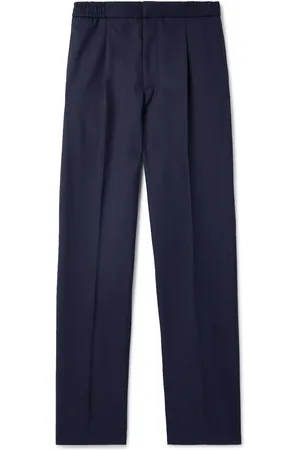 OFFICINE GENERALE Drew Tapered Pleated Wool Trousers