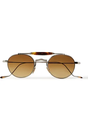 JACQUES MARIE MAGE Dasan Round-Frame Beta Titanium and Tortoiseshell Acetate Sunglasses