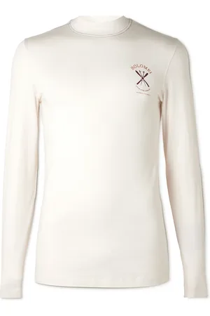 Brunello Cucinelli Logo-Print Stretch-Silk Ski Base Layer