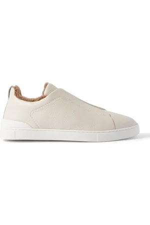 Ermenegildo Zegna Triple Stitch™ Shearling-Lined Leather Sneakers