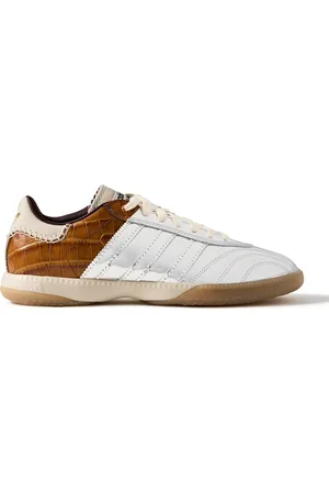 adidas Wales Bonner Samba Millennium Panelled Croc-Effect and Metallic Leather Sneakers