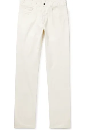 CANALI Slim-Fit Straight-Leg Cotton-Blend Twill Trousers
