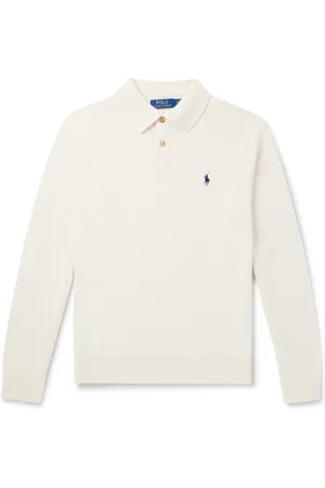 Ralph Lauren Logo-Embroidered Wool and Cotton-Blend Polo Shirt