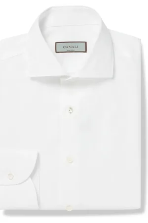 CANALI Cutaway-Collar Cotton-Poplin Shirt