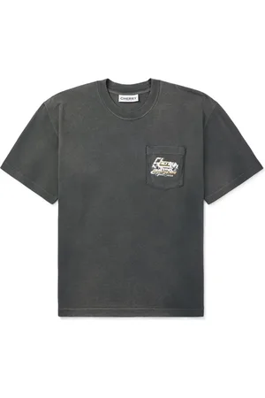 CHERRY LOS ANGELES Garment-Dyed Logo-Print Cotton-Jersey T-Shirt