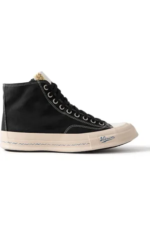 VISVIM Skagway Leather-Trimmed Canvas High-Top Sneakers