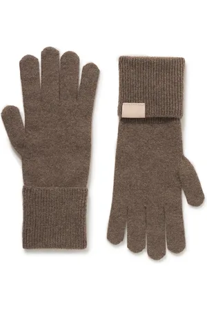 Loewe Leather-Trimmed Cashmere-Blend Gloves