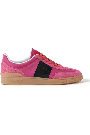 VALENTINO GARAVANI Upvillage Rubber-Trimmed Nylon, Suede and Leather Sneakers