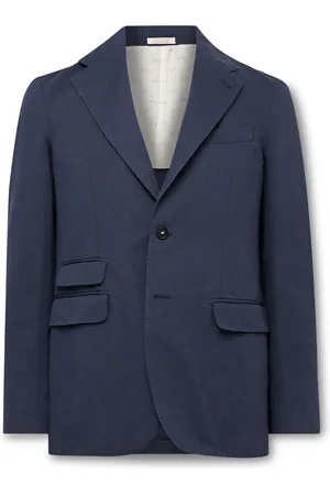 MASSIMO ALBA Catch2 Cotton and Linen-Blend Twill Suit Jacket