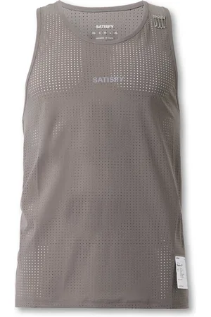 SATISFY Embellished Logo-Appliquéd Space-O™ Mesh Tank Top