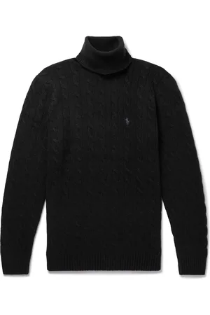 Ralph Lauren Cable-Knit Wool and Cashmere-Blend Rollneck Sweater