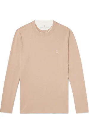 Brunello Cucinelli Logo-Embroidered Cotton-Jersey T-Shirt