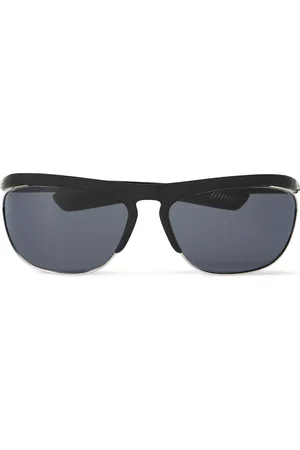 Bottega Veneta Aviator-Style Acetate and Silver-Tone Wrap-Around Sunglasses