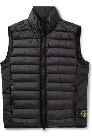 Stone Island Logo-Appliquéd Padded Quilted Shell Down Vest