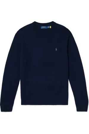 Ralph Lauren Logo-Embroidered Wool and Cotton-Blend Sweater