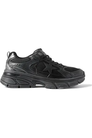 Golden Goose Lightstar Rubber-Trimmed Leather and Mesh Sneakers